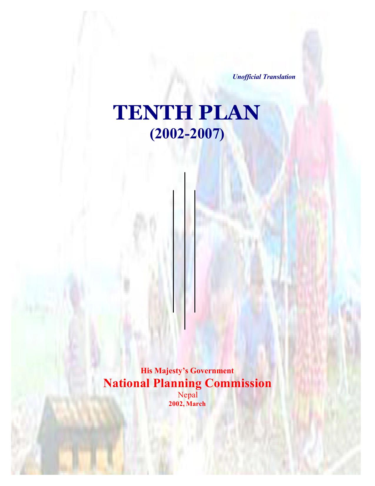 Tenth Plan (2002 - 2007)